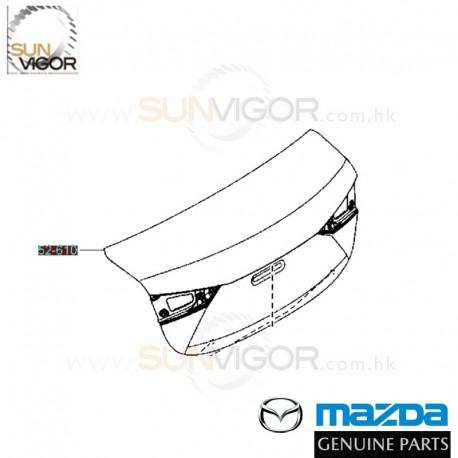 13-18 马自达3 [BM,BN] 马自达正厂 车尾箱盖 (行李箱盖) TRUNK LID OEM原厂编号 BHY2-52-61X BHY2-52-61X