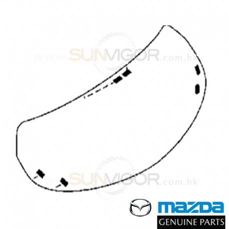 13-18 马自达3 [BM,BN] 马自达正厂 尾玻璃 BACK WINDOW GLASS OEM原厂编号 B45C-63-930H B45C-63-930H