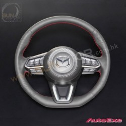 2017+ 马自达 CX-3 [DK] AutoExe D型平底真皮方向盘(軚环)