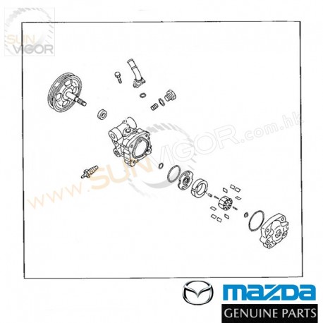 98-01 马自达323 [BJ] 马自达正厂 风油轪泵 POWER STEERING PUMP
