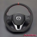 别注限量版 13-16 马自达2,3,CX-3,CX-5 AutoExe D型平底真皮方向盘